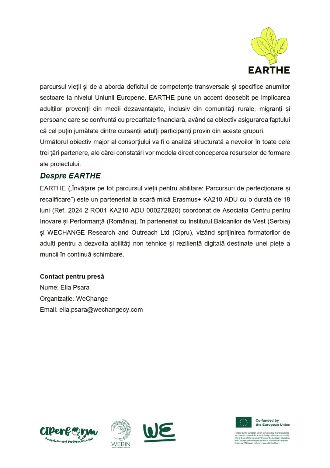 EARTHE - Press Release 1 - RO_page-0003